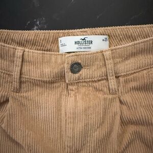 Hollister Beige Corduroy Trousers